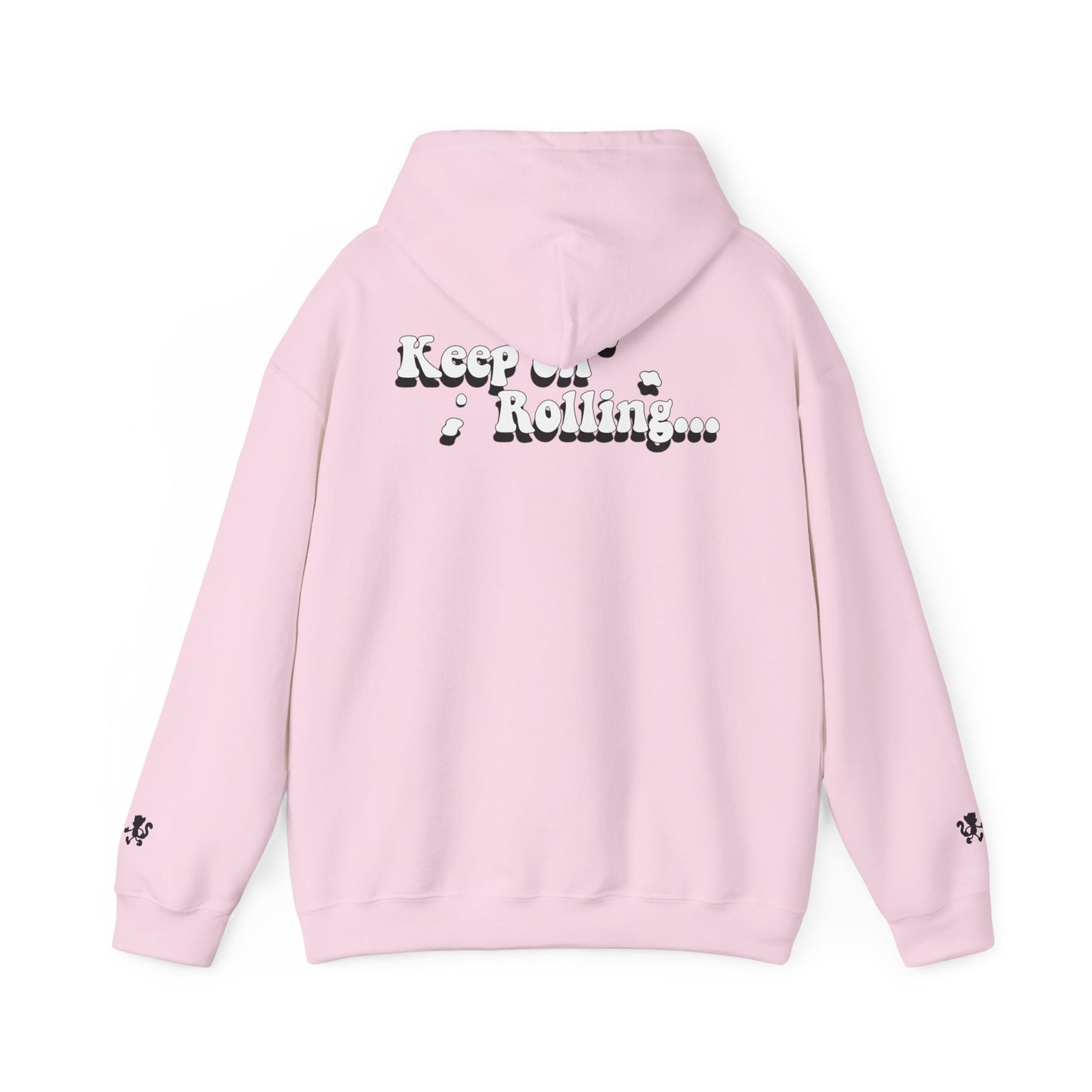 Monaco Hoodie - "Keep on Rollin'..." Retro Script White Pullover