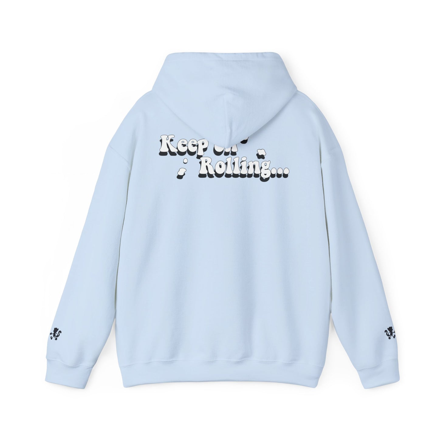 Monaco Hoodie - "Keep on Rollin'..." Retro Script White Pullover