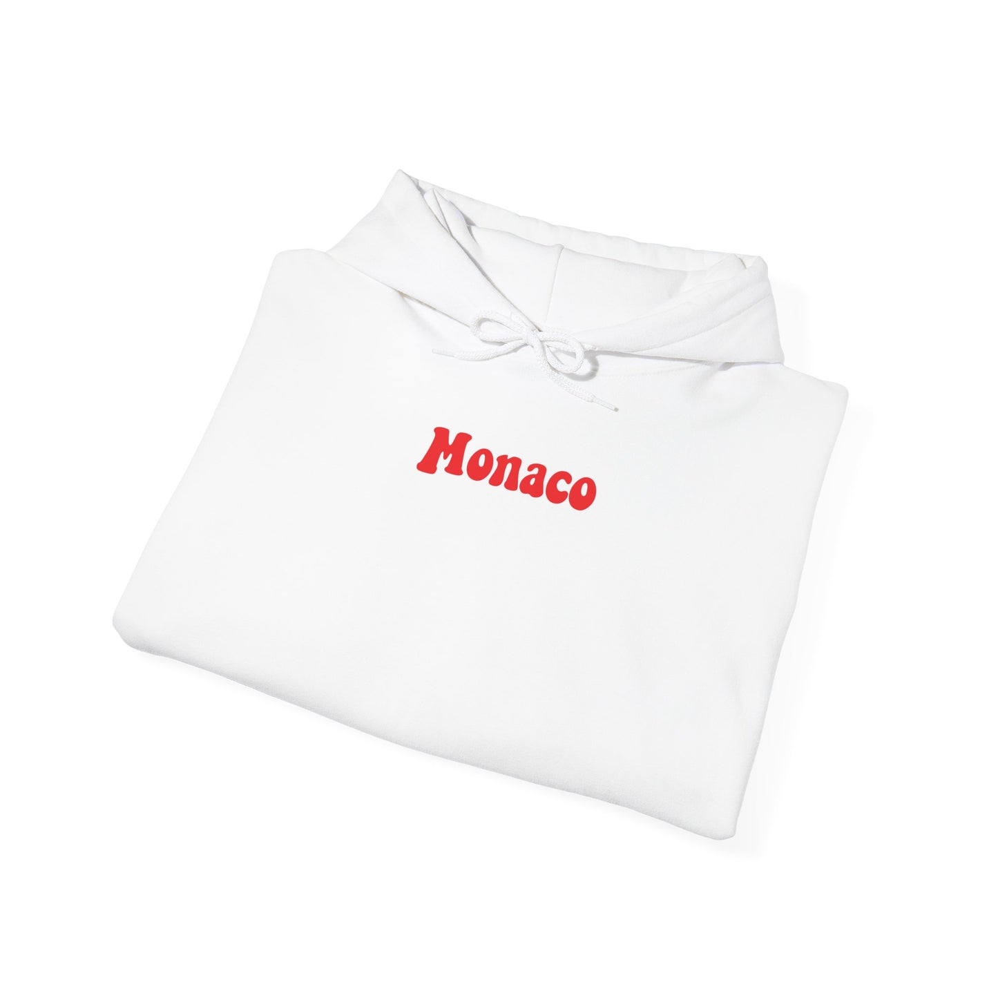 Monaco Hoodie - "Keep on Rollin'..." Retro Script White Pullover